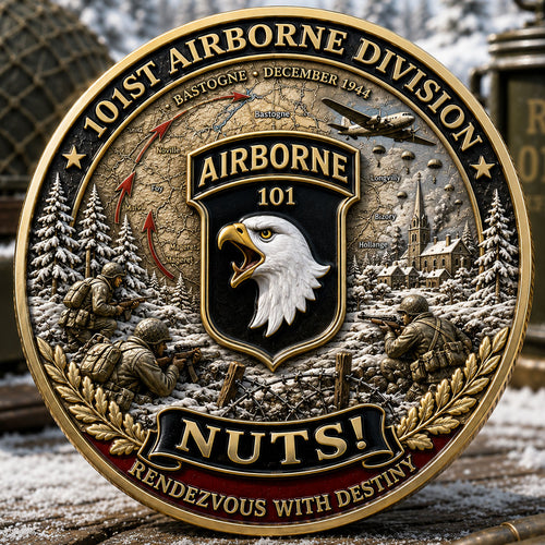 Bastogne 1944 “NUTS!” Commemorative Metal Medal