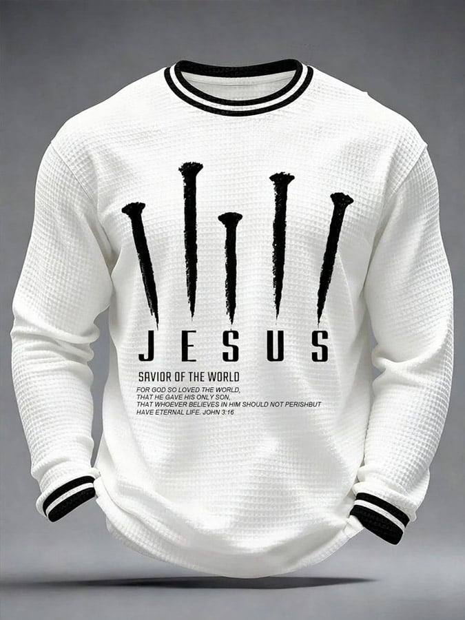 Men's Jesus Savior Of The World Waffle Top