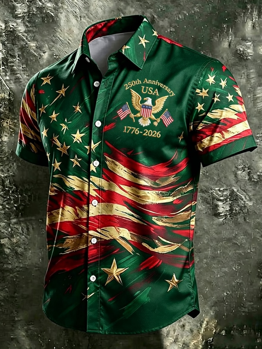 Men's American 250th Anniversary Short Sleeve Shirt