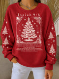 Women's Retro Christmas Print Sweatshirt
