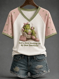 Women's Casual Canada-Print Top