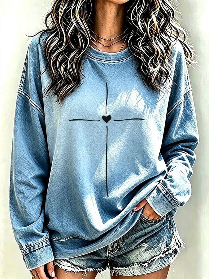 Women's   Faith  Print Hoodie