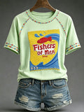 Women's Funny Christian Jesus Printed Casual Tops