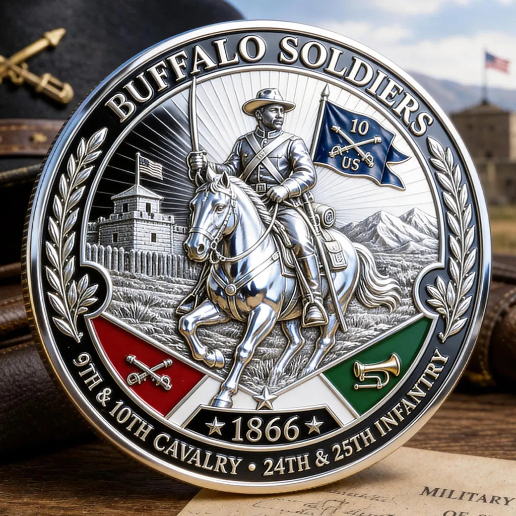 Buffalo Soldiers 1866 Commemorative Metal Medal