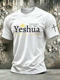 Men's Retro Faith Print Short-Sleeve T-Shirt