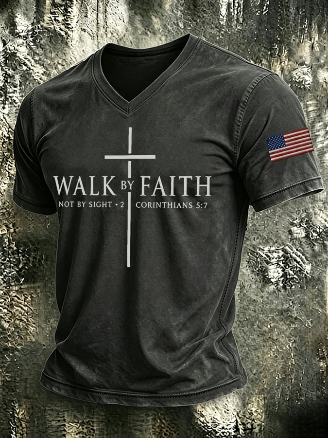 Men's Walk By Faith Print Casual T-shirt