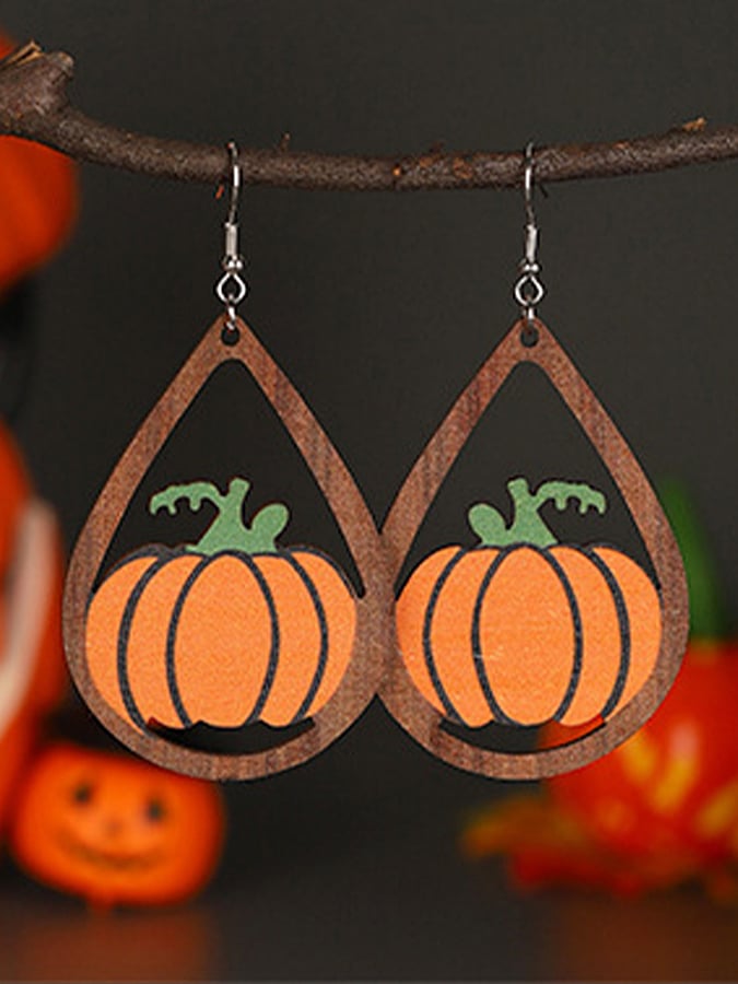 Women's Halloween Pumpkin Earrings