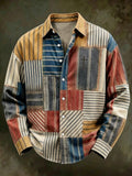 Men's Vintage Geometric Faith Long-Sleeve Shirt