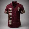 Men's Faith Cross Printed Casual Shirt