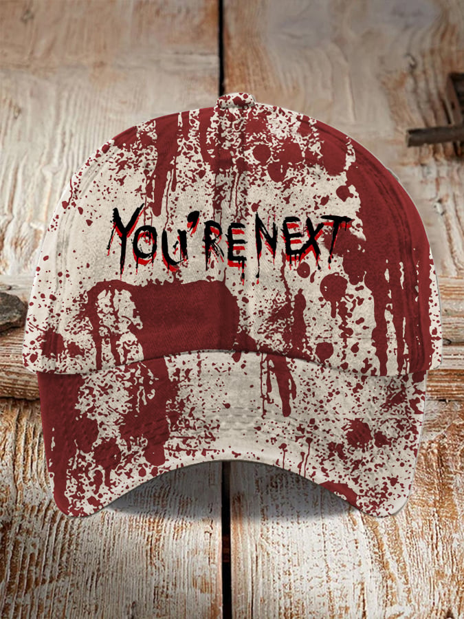 Halloween Bloodstain Print Baseball Cap