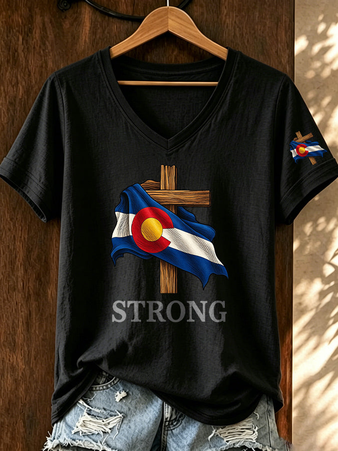 Women'S Casual Colorado Strong T-Shirt