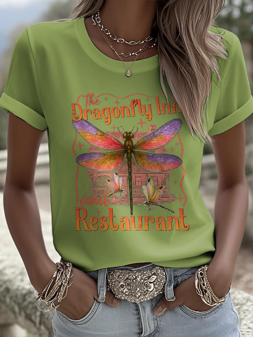 🔥HOT SALE🔥Retro Stars Hollow The Dragonfly Inn And Restaurant Print T-Shirt