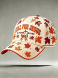 Unisex Retro Fall For Jesus He Never Leaves Print Hat
