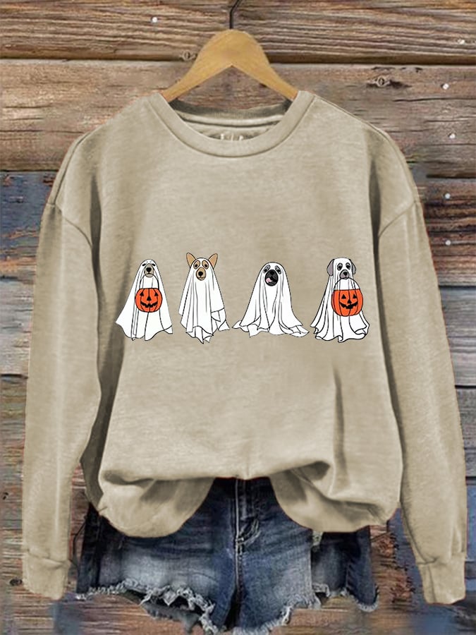 Women's Halloween My Dog Is My Boo Casual Sweatshirt