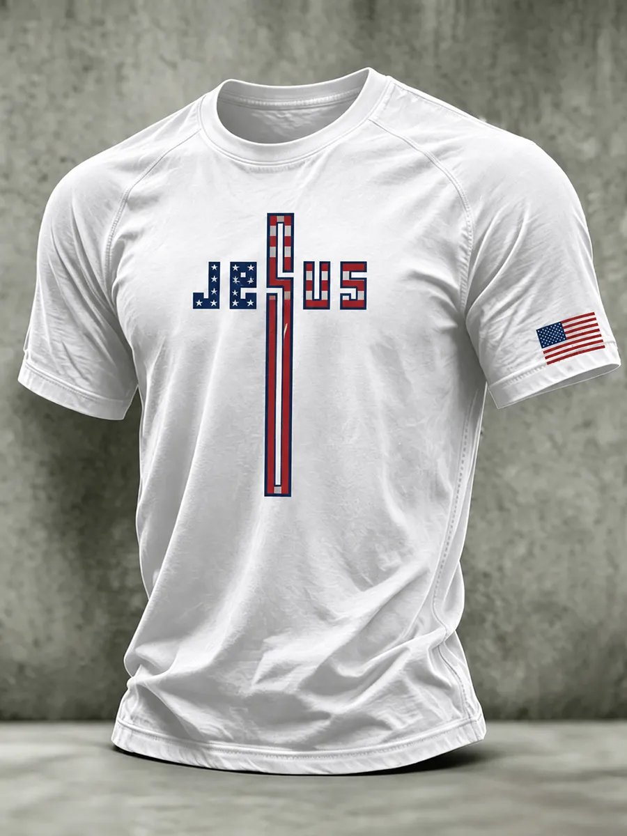 Men's 'Jesus Saves USA' T-shirts