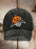 Unisex Fall Pumpkin Halloween Print Hat