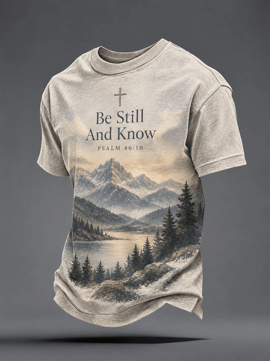Men's Faith-Print Casual Top