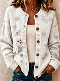 Women's Casual Christmas-Print Top