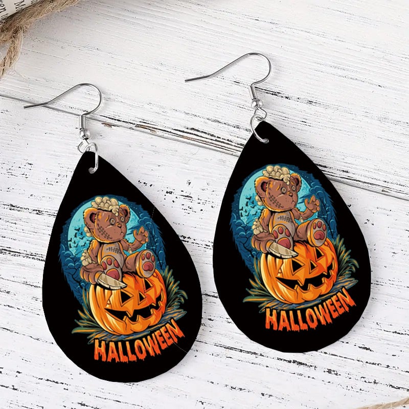 Halloween Gothic Ghost Pumpkin Earrings
