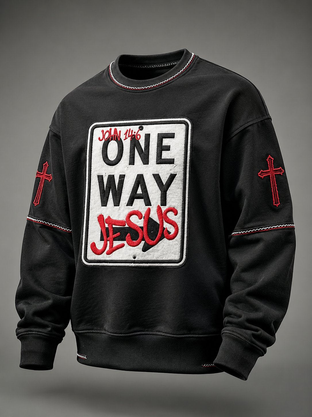 Men's Casual Faith Print Sweatshirt