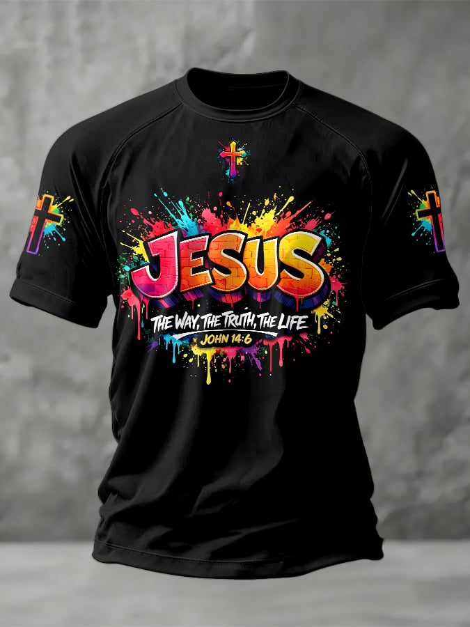 Men's Faith Printed Casual T-Shirt