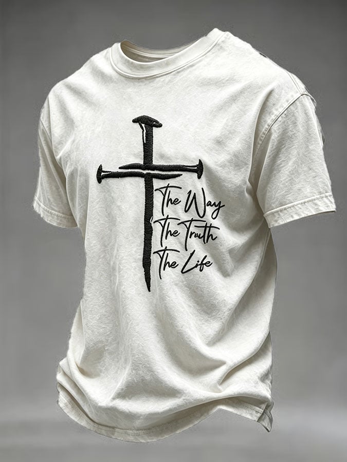 Men's Faith Cross-Print Short-Sleeve T-Shirt