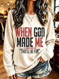 Women'S Casual "Faith" Print Top