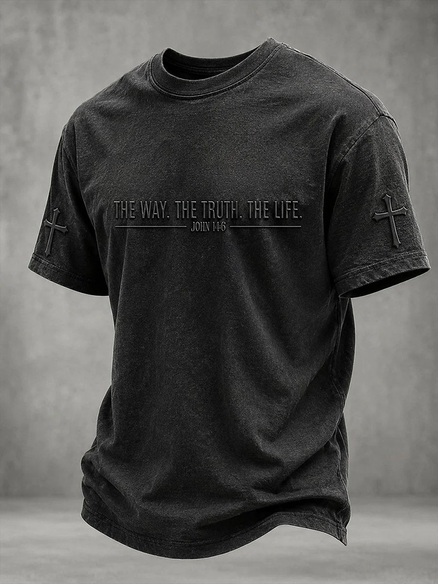 Men's Faith Print Casual T-shirt