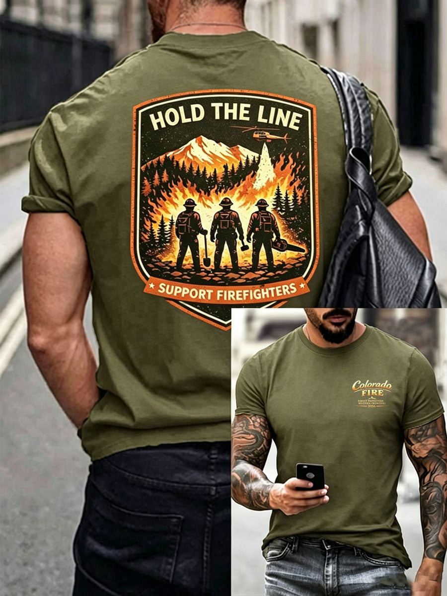 Men's Forest Fire Print T-Shirt