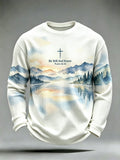 Men's Be Still And Know Psalm 46:10  Printed Waffle-Knit Top