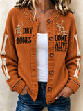 Women's Casual Printed Knit Cardigan