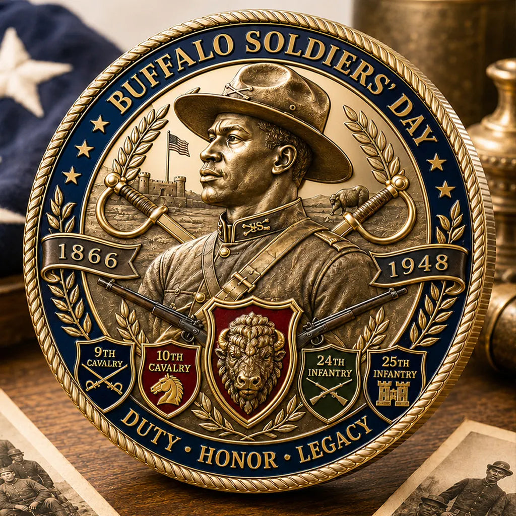 Buffalo Soldiers Day Commemorative Metal Medal