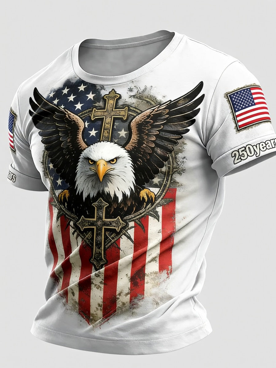 Men's Retro Faith 250th Anniversary American Short-Sleeve T-Shirt