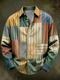 Men's Vintage Geometric Faith Long-Sleeve Shirt