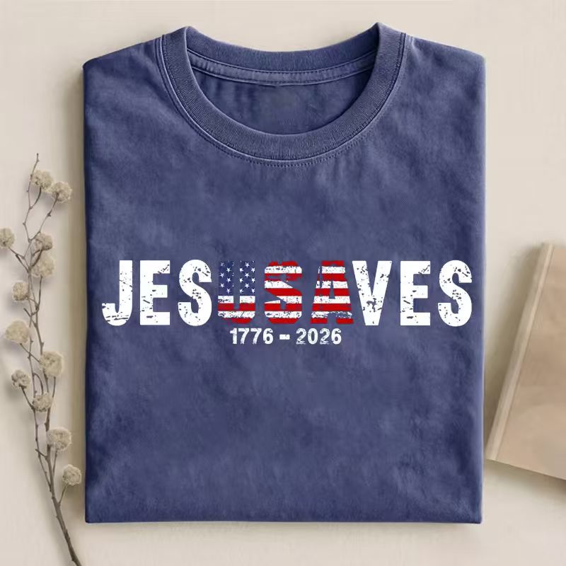 Jesus Saves Patriotic Christian T-shirt