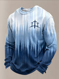 Men's Faith Cross-Print Long-Sleeve T-Shirt