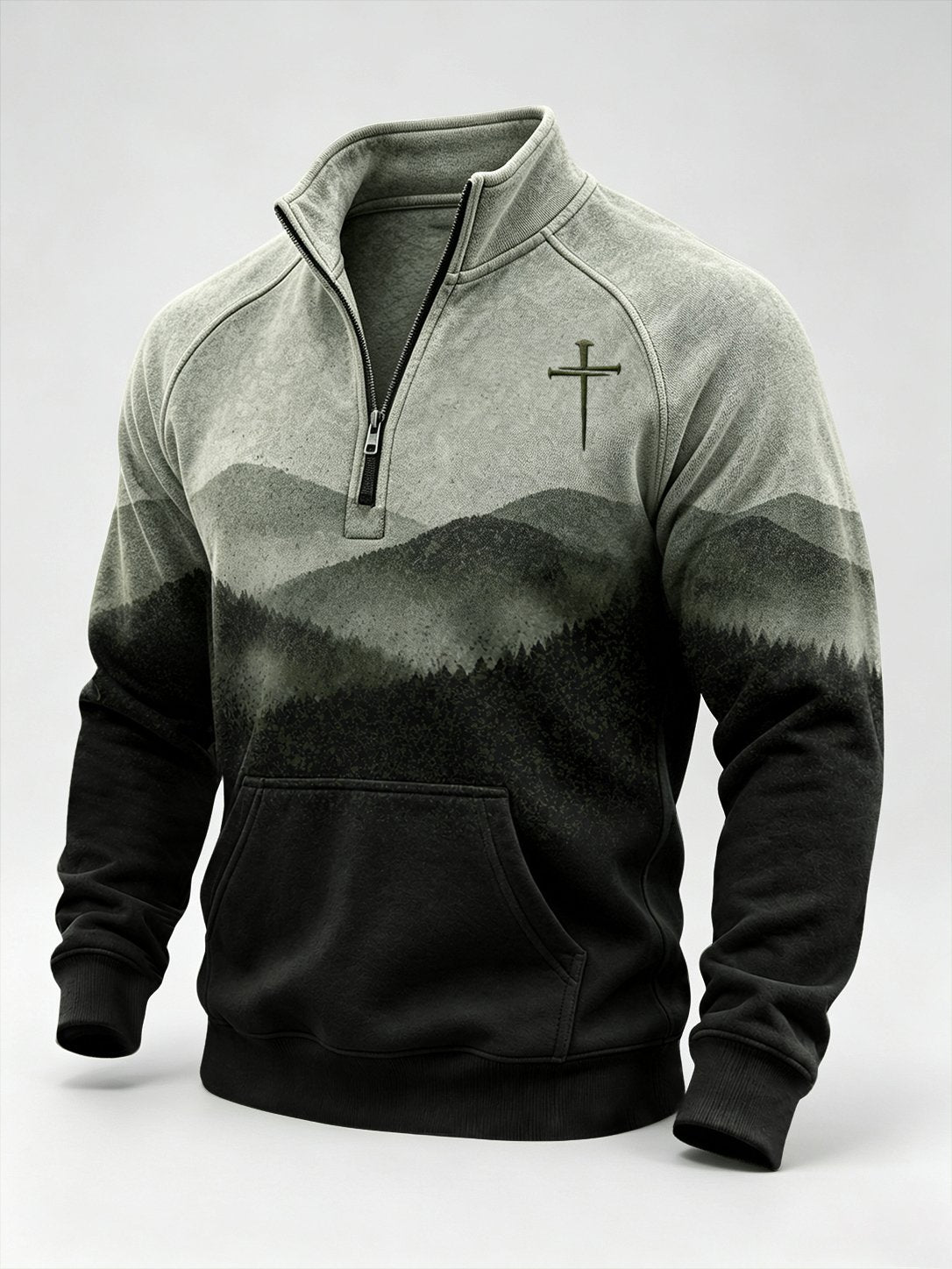 Men's Forest & Mountain Faith Zip-Up Hoodie