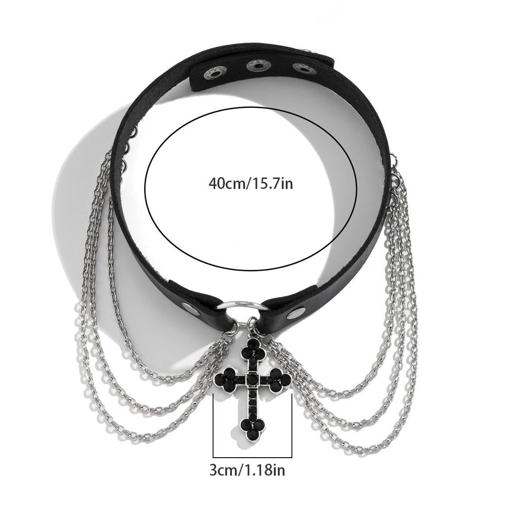 Women's Halloween Punk Cross Necklace