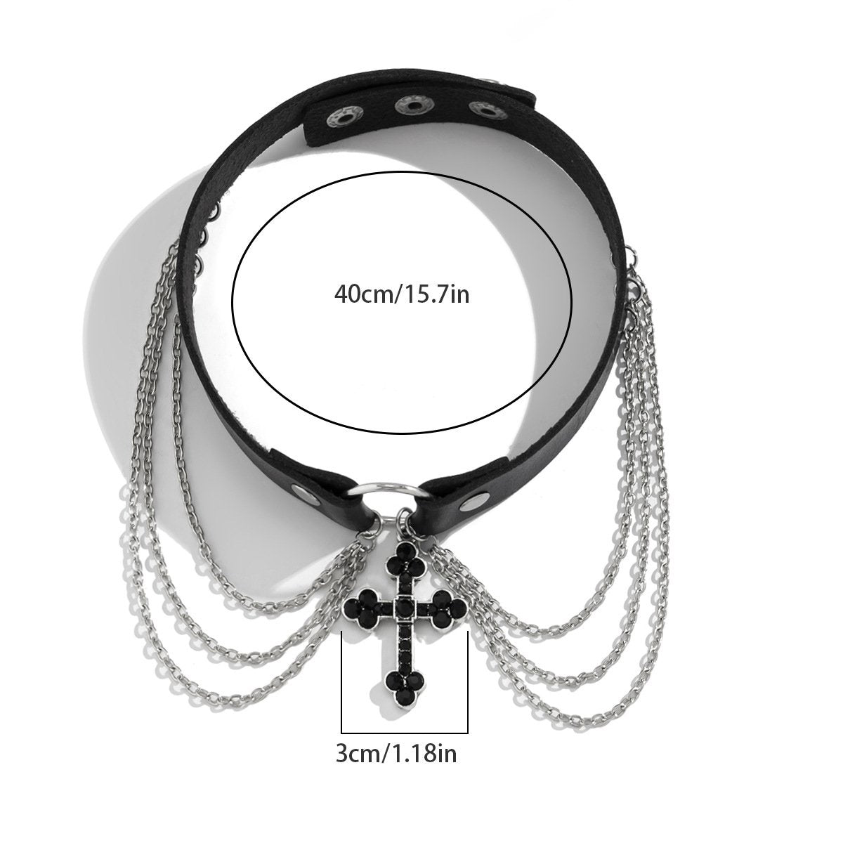 Women's Halloween Punk Cross Necklace