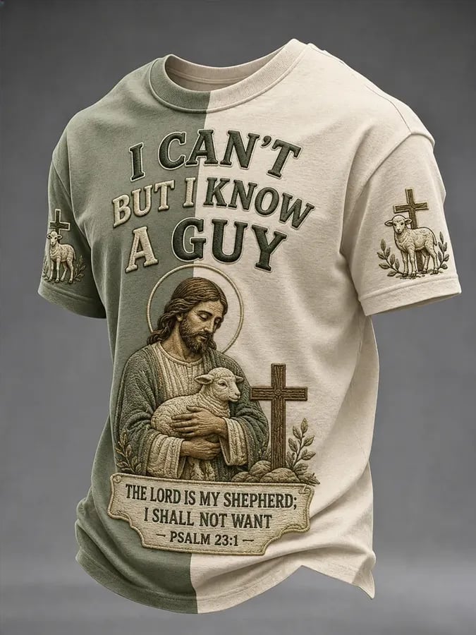 Men's I Can't But I Know A Guy Print Casual T-shirt
