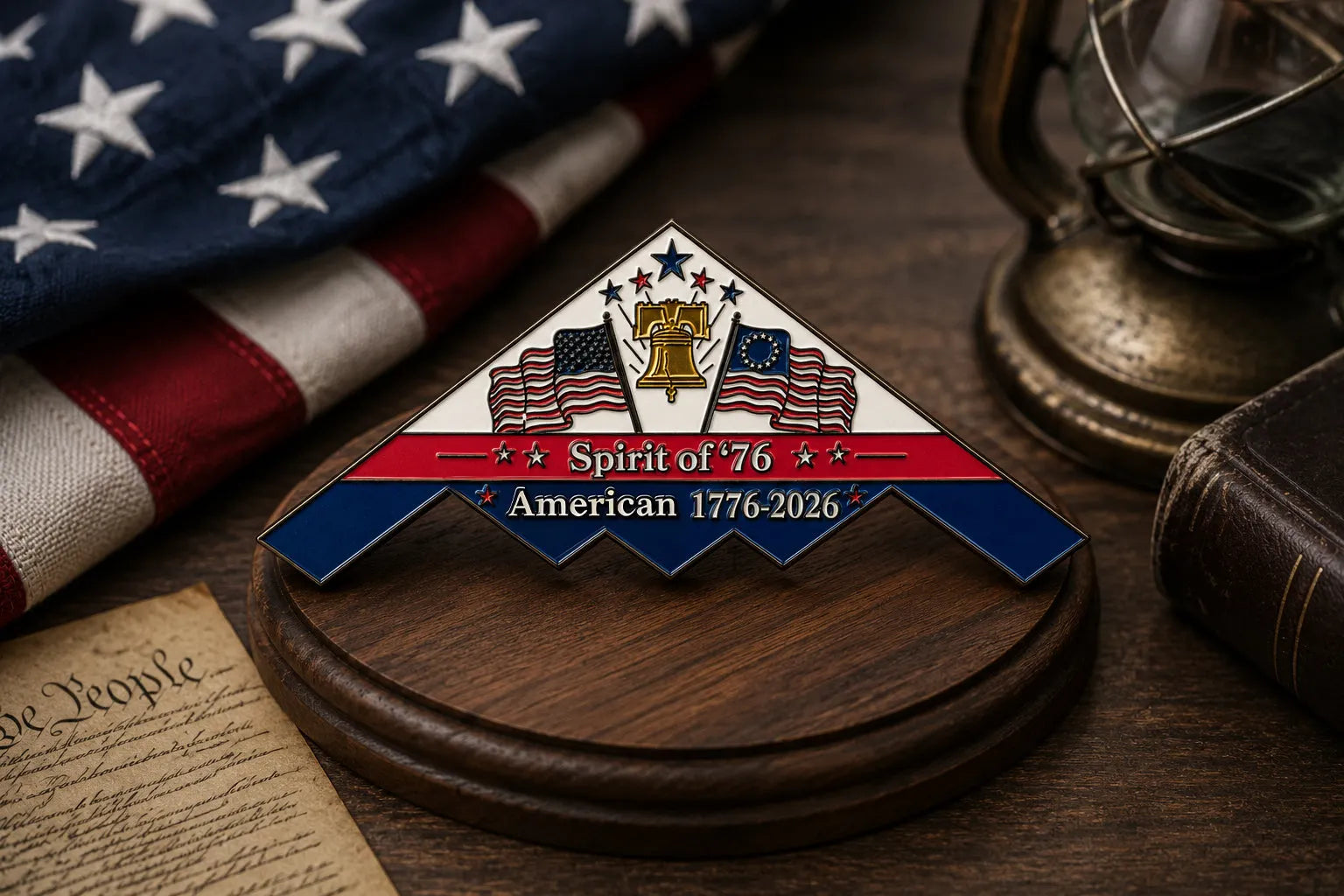 Spirit of ’76 B-2 Stealth Bomber Commemorative Metal Medal - 250th Anniversary Patriotic Collectible