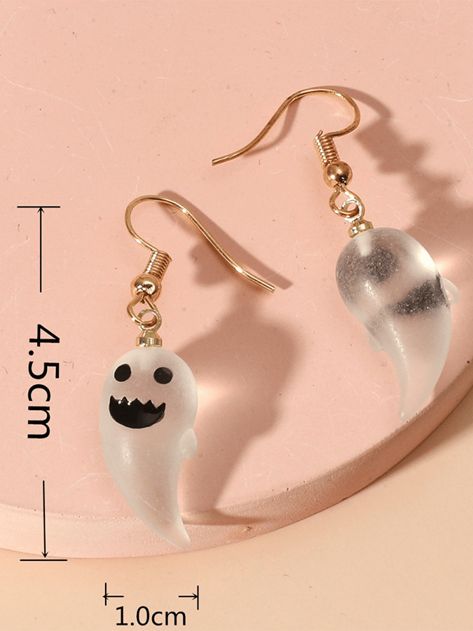Halloween Personalized Cute Resin Ghost Pendant Earrings