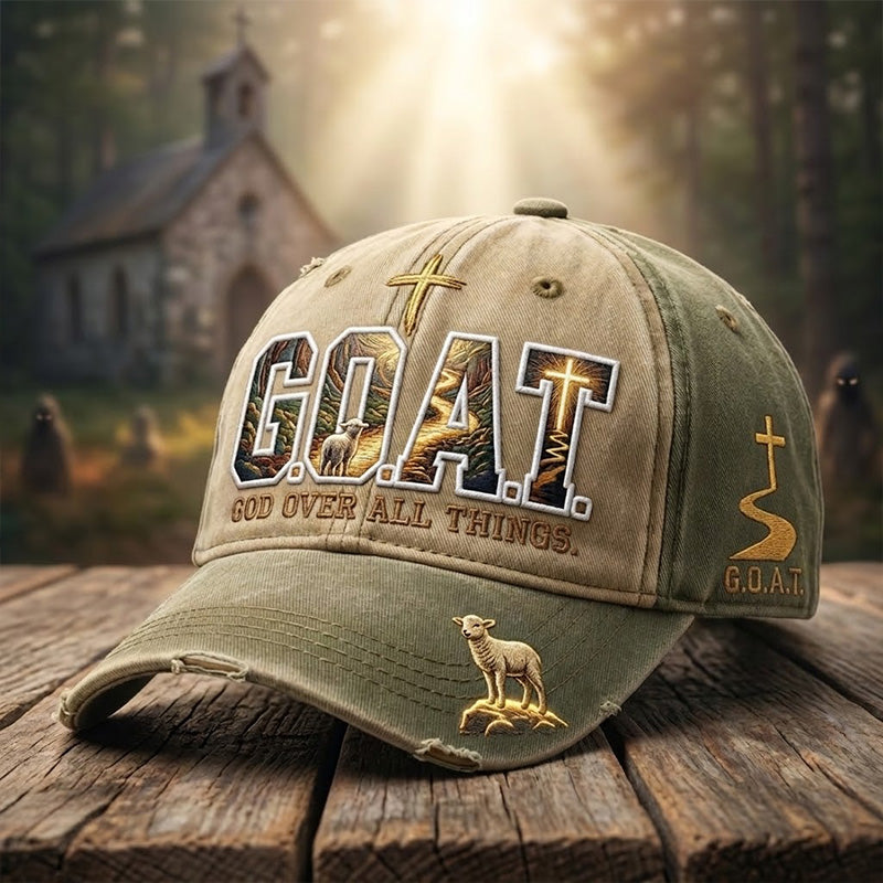Faith Retro Art Print Baseball Cap
