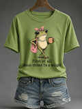 Women's "Jesus Thinks I'm Cute" Printed Casual T-Shirt