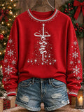 Women's Casual Printed Long-Sleeve Sweatshirt