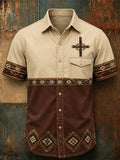 Men's Vintage Western Faith-Print Top