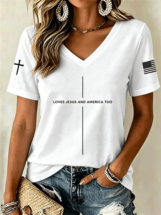 Women's Casual Print Short-Sleeve T-Shirt