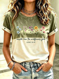 Women's  Retro Faith Jesus Is King  Print T-shirt
