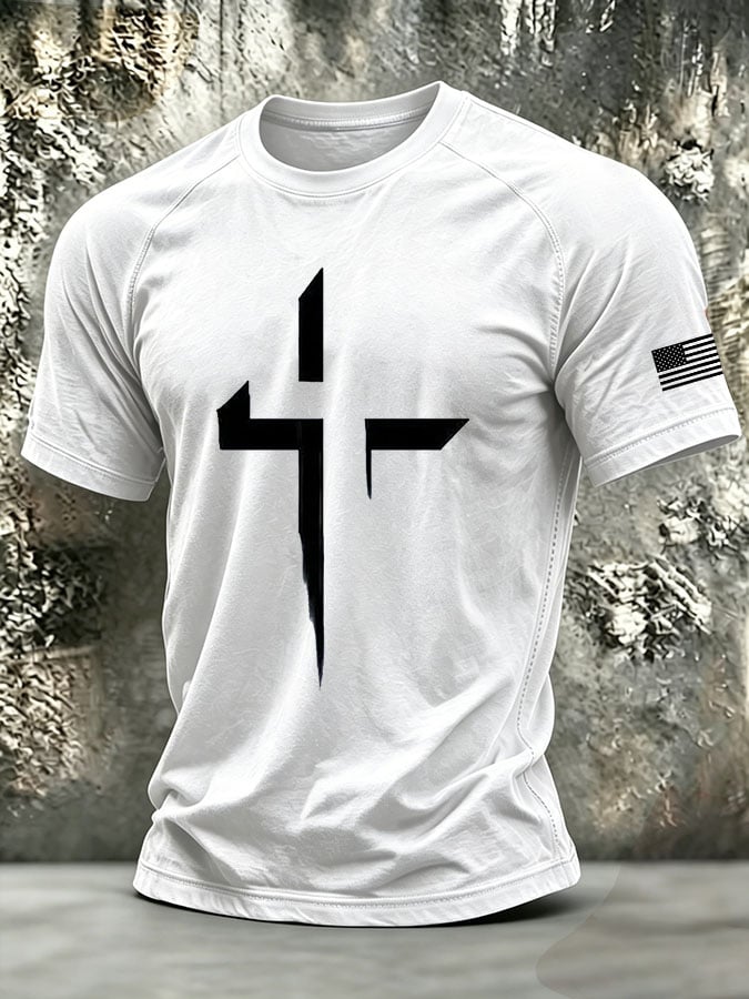 Men's Retro Print Short-Sleeve T-Shirt