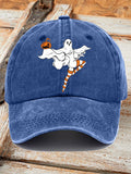 Retro Ghost Print Baseball Cap